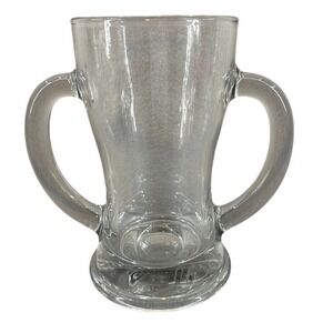 Vintage‎ DD Supplies Clear Glass Two Handle Stein, Rare